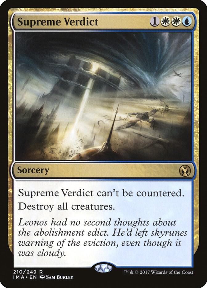 Supreme Verdict 210 card from Iconic Masters