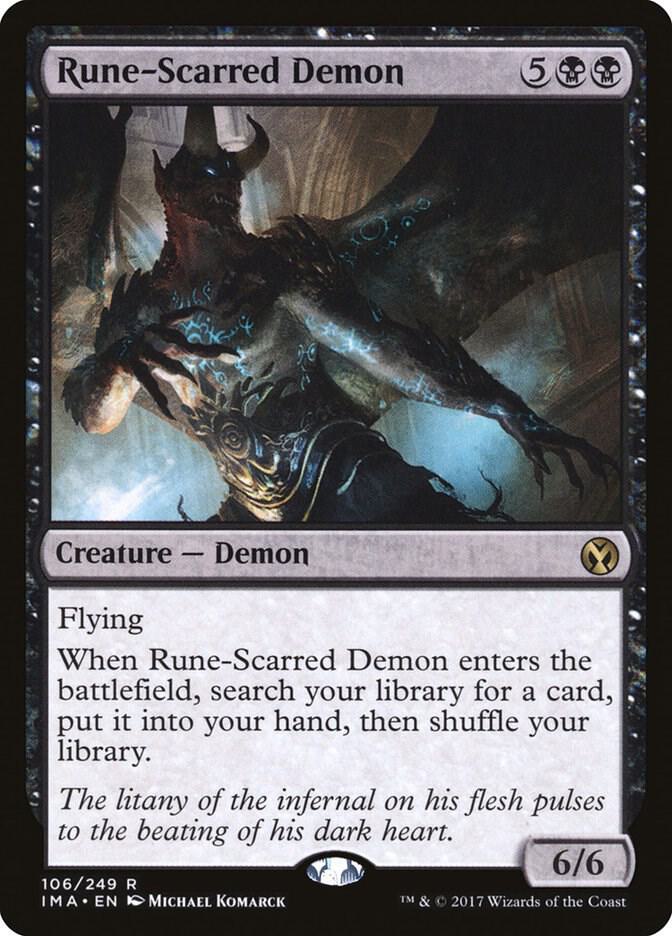 Rune-Scarred Demon 106 card from Iconic Masters