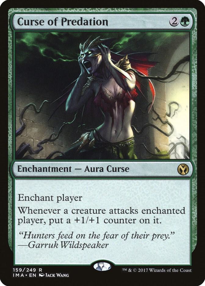 Curse of Predation 159 card from Iconic Masters