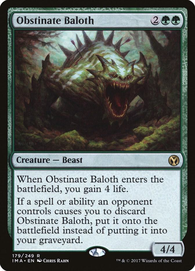 Obstinate Baloth 179 card from Iconic Masters