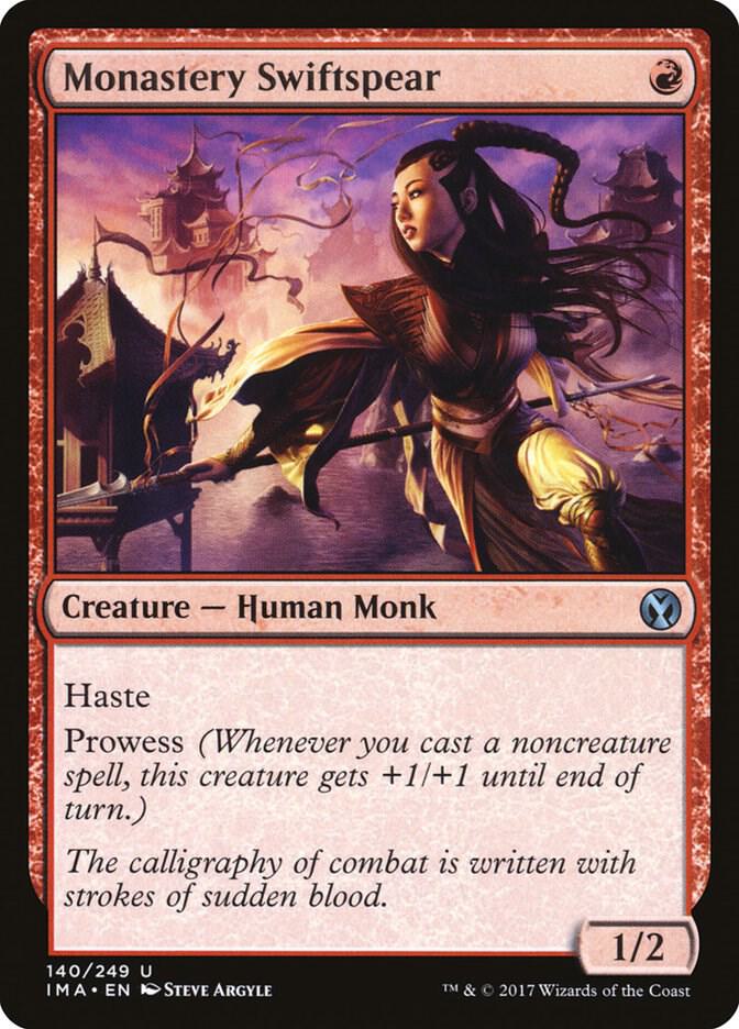 Monastery Swiftspear 140 card from Iconic Masters