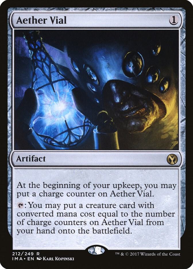 Aether Vial 212 card from Iconic Masters