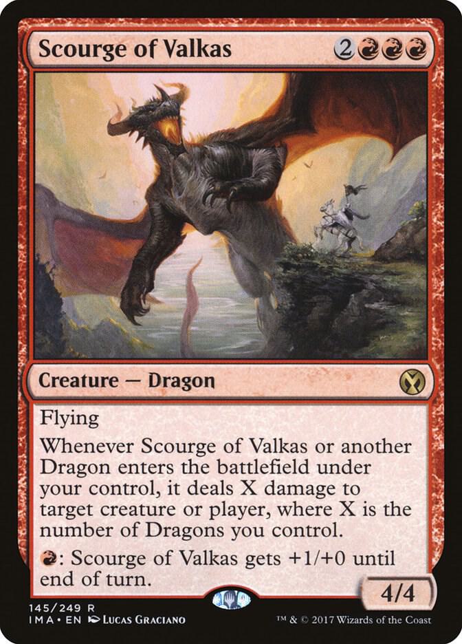 Scourge of Valkas 145 card from Iconic Masters