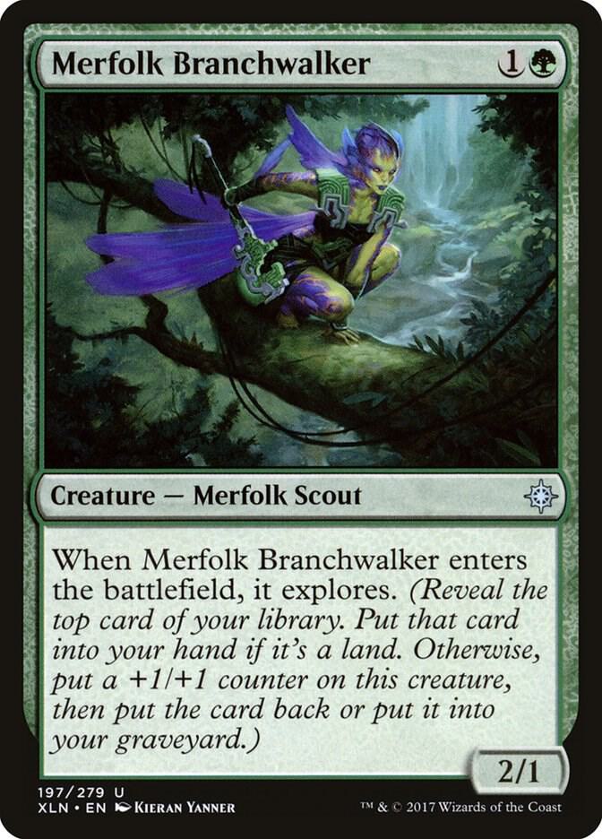 Merfolk Branchwalker 197 card from Ixalan