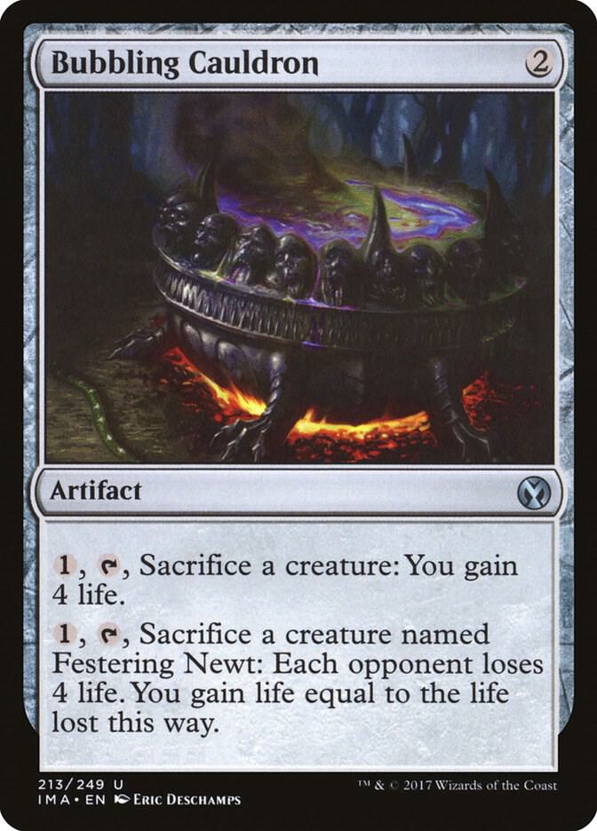 Bubbling Cauldron 213 card from Iconic Masters