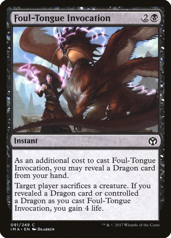 Foul-Tongue Invocation 91 card from Iconic Masters