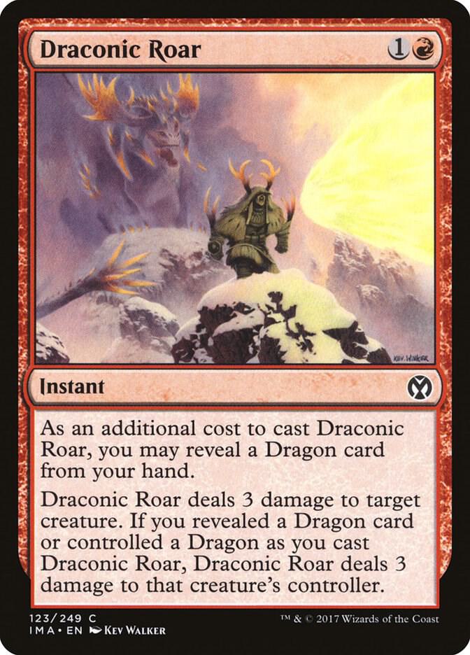 Draconic Roar 123 card from Iconic Masters