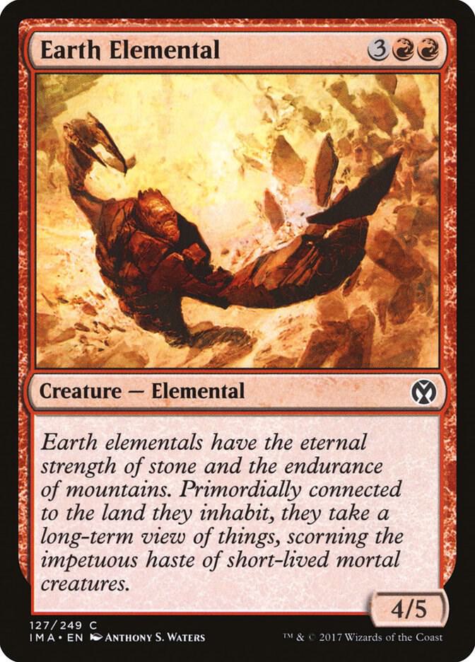 Earth Elemental 127 card from Iconic Masters