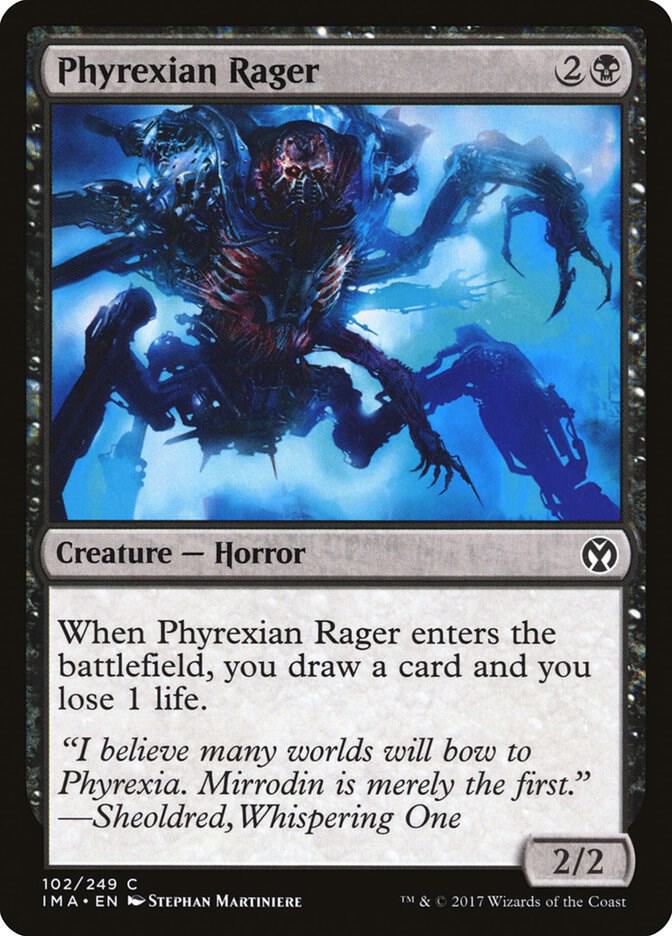 Phyrexian Rager 102 card from Iconic Masters