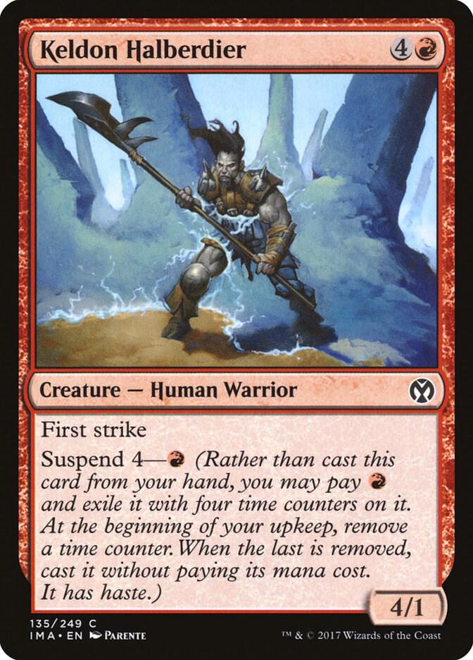 Keldon Halberdier 135 card from Iconic Masters