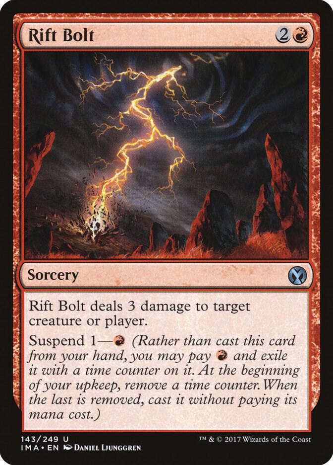 Rift Bolt 143 card from Iconic Masters