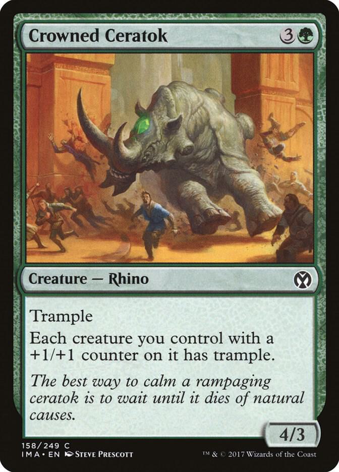Crowned Ceratok 158 card from Iconic Masters