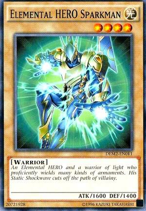 Elemental HERO Sparkman DEM2-EN011 card from Demo Deck 2015