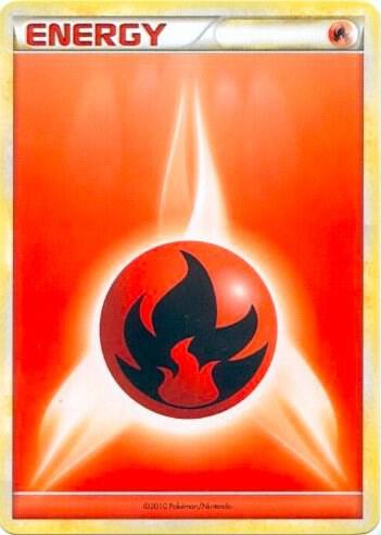 Fire Energy (2010 Unnumbered HGSS Style Non-Holo) card from League & Championship Cards