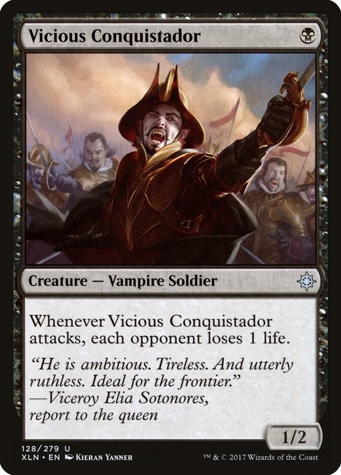 Vicious Conquistador 128 card from Ixalan