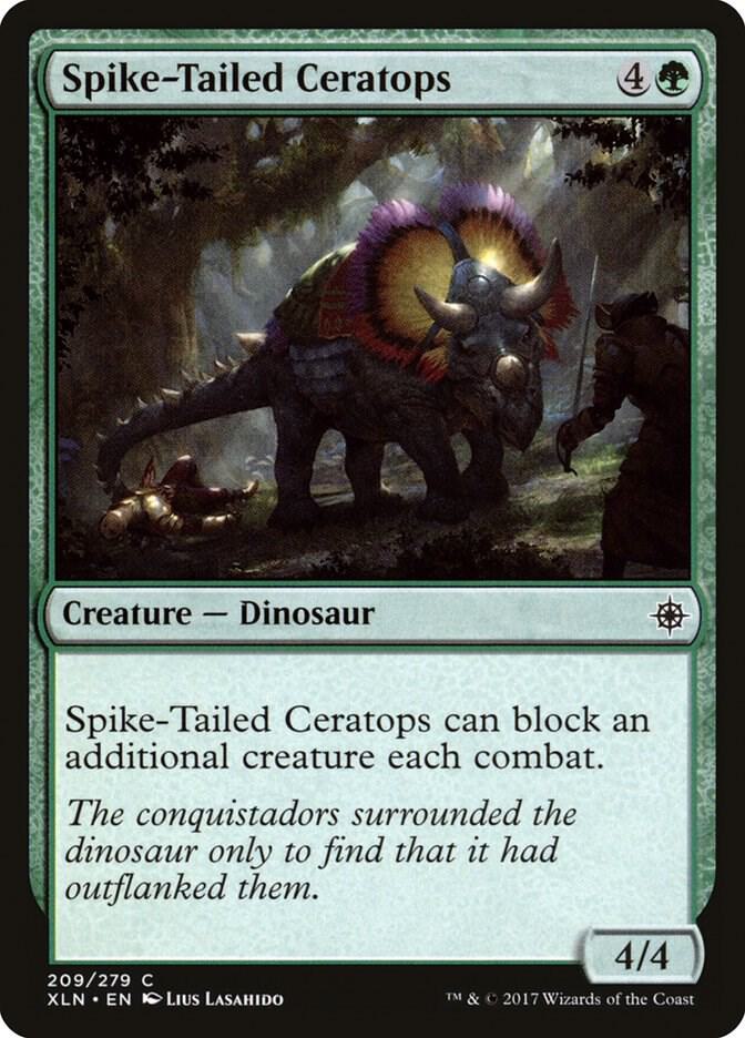 Spike-Tailed Ceratops 209 card from Ixalan