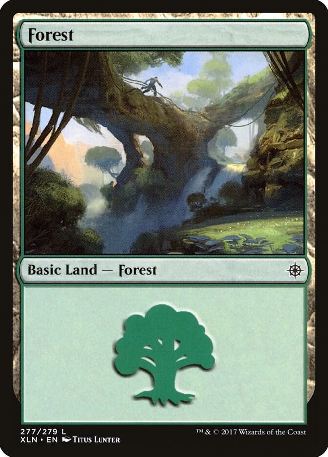 Forest 277 card from Ixalan