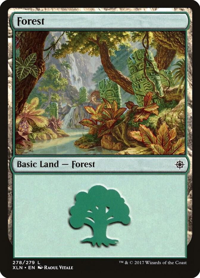 Forest 278 card from Ixalan