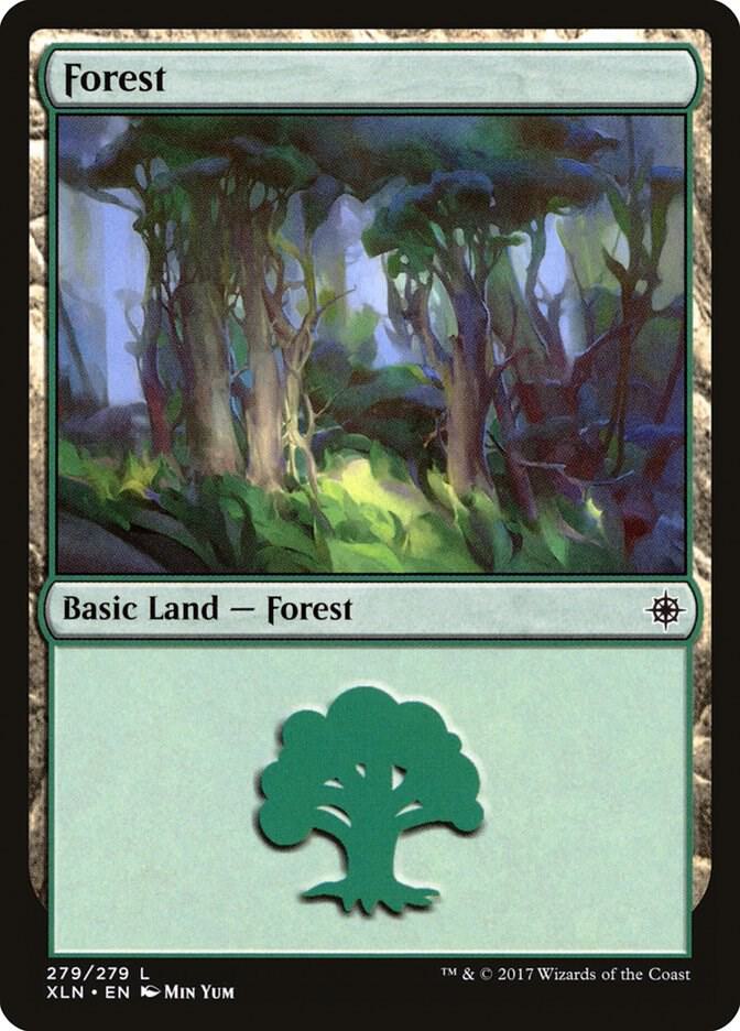 Forest 279 card from Ixalan
