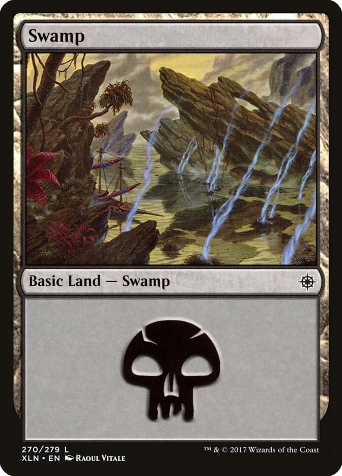 Swamp 270 card from Ixalan