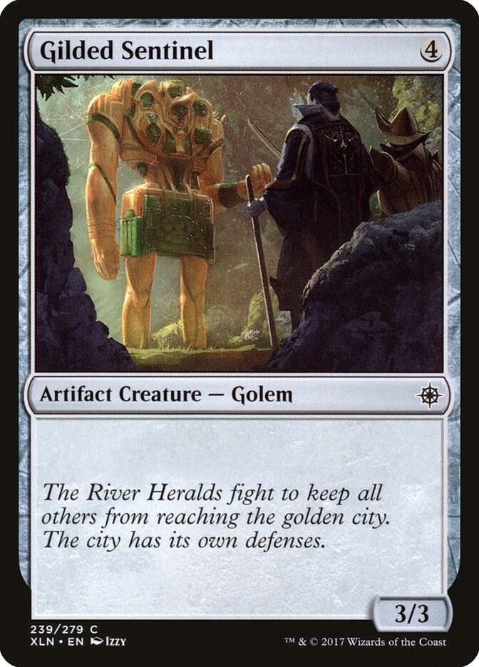 Gilded Sentinel 239 card from Ixalan