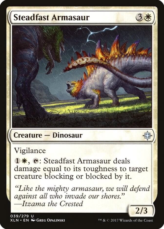 Steadfast Armasaur 39 card from Ixalan