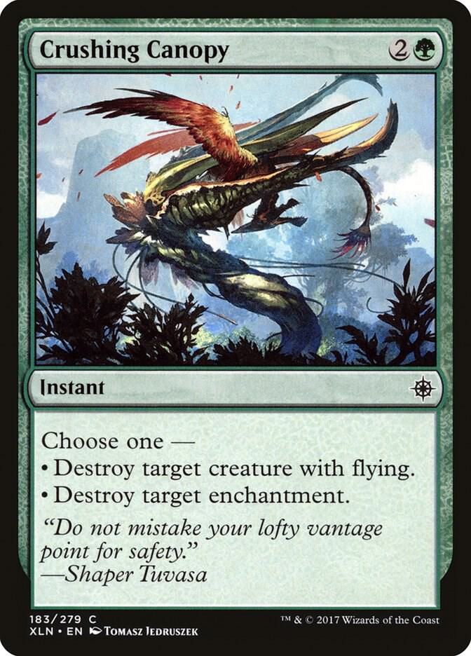 Crushing Canopy 183 card from Ixalan