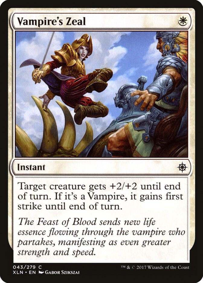 Vampire's Zeal 43 card from Ixalan