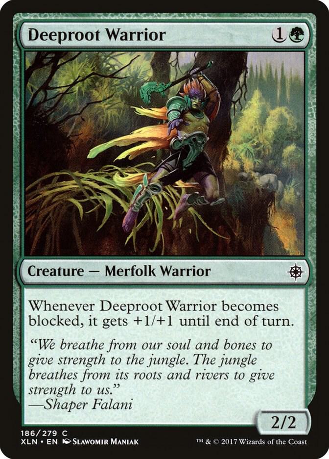 Deeproot Warrior 186 card from Ixalan