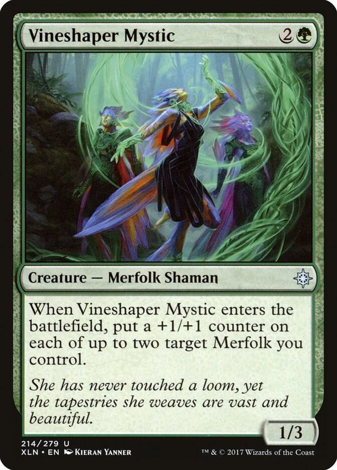 Vineshaper Mystic 214 card from Ixalan