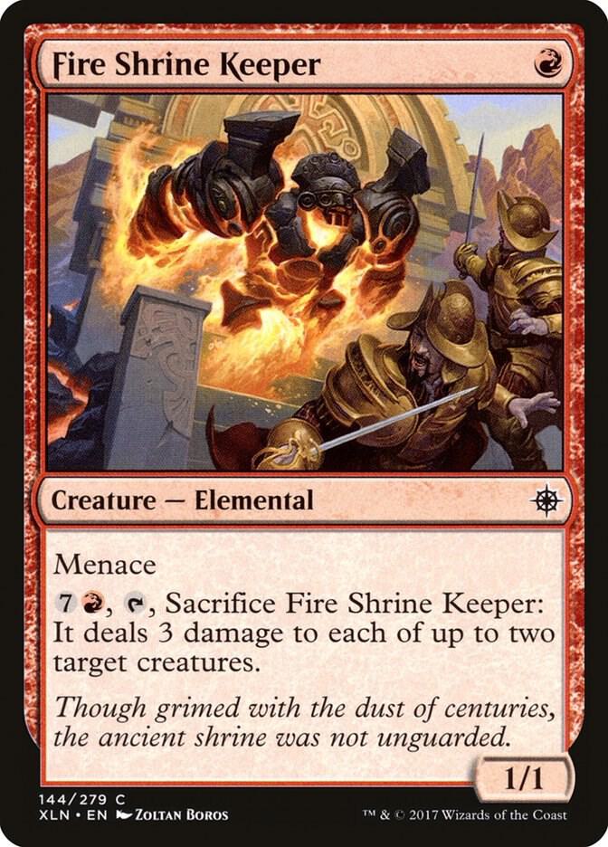 Fire Shrine Keeper 144 card from Ixalan