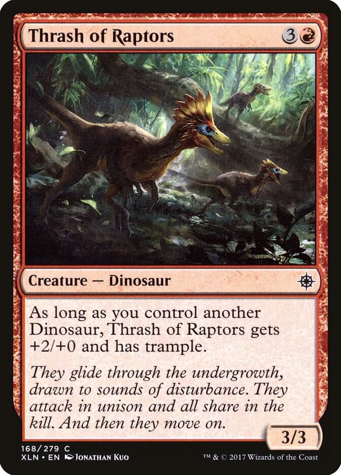 Thrash of Raptors 168 card from Ixalan