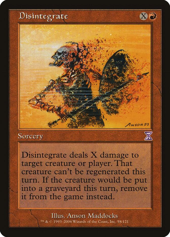 Disintegrate 58 card from Timeshifted