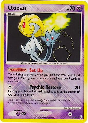 Uxie - 43/146 (League Promo) 043/146 card from League & Championship Cards