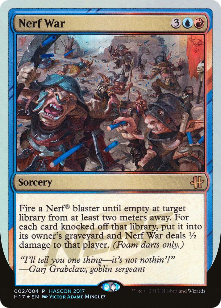 Nerf War 2 card from Media Promos