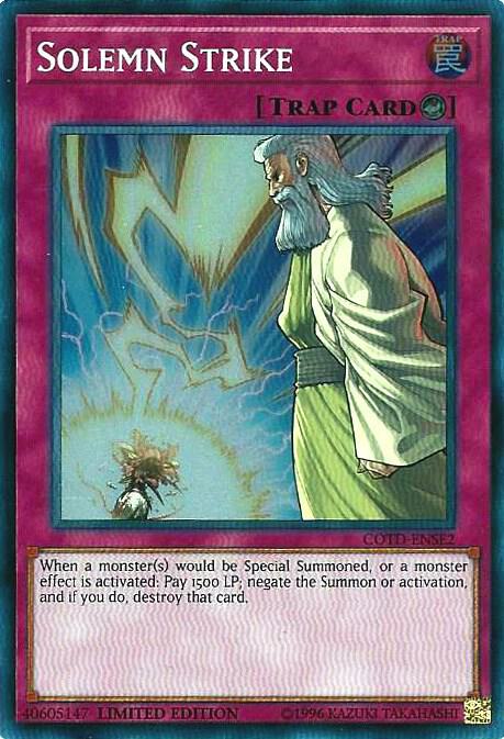 Solemn Strike COTD-ENSE2 card from Code of the Duelist