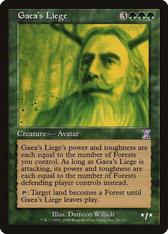 Gaea's Liege 78 card from Timeshifted