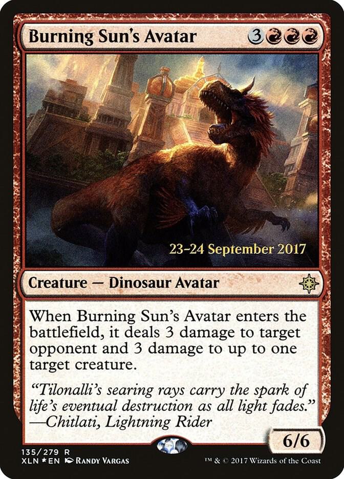 Burning Sun's Avatar 135 card from Prerelease Cards