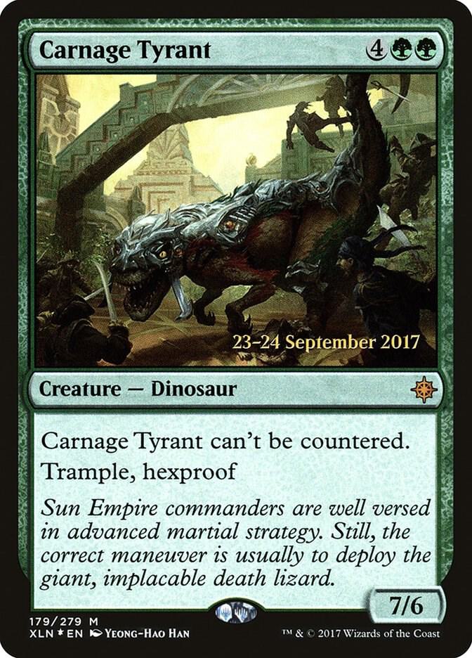 Carnage Tyrant 179 card from Prerelease Cards