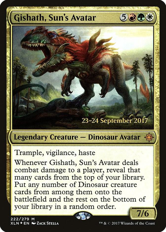 Gishath, Sun's Avatar (XLN) 222 card from Prerelease Cards