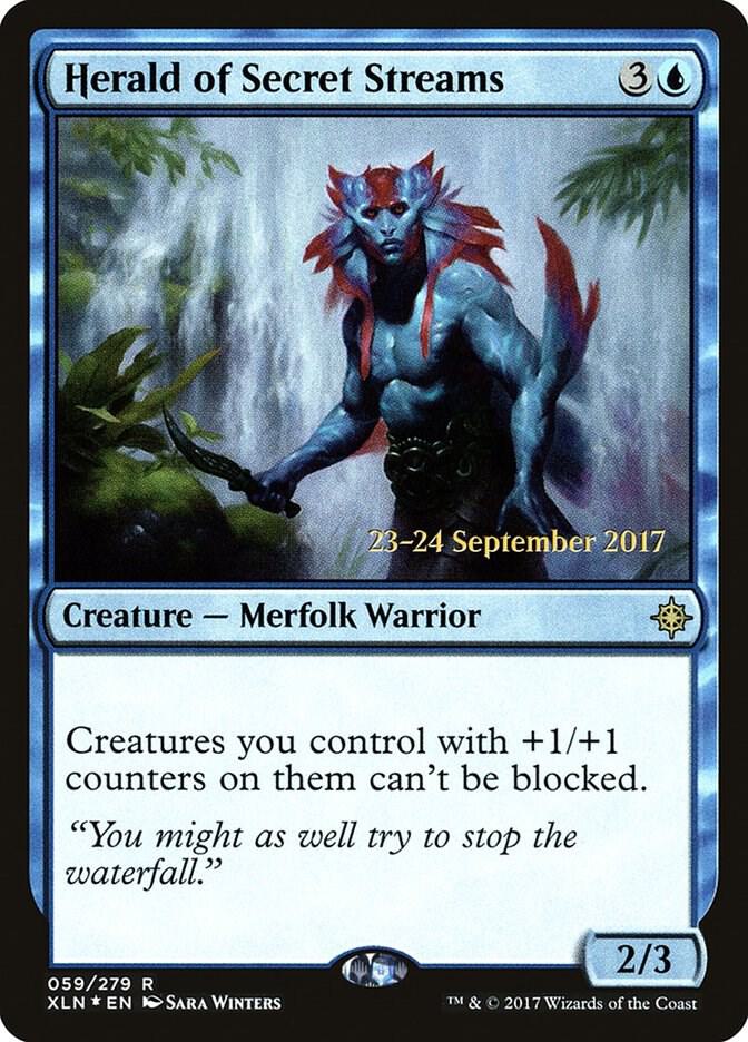 Herald of Secret Streams 59 card from Prerelease Cards