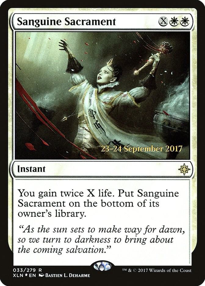 Sanguine Sacrament 33 card from Prerelease Cards