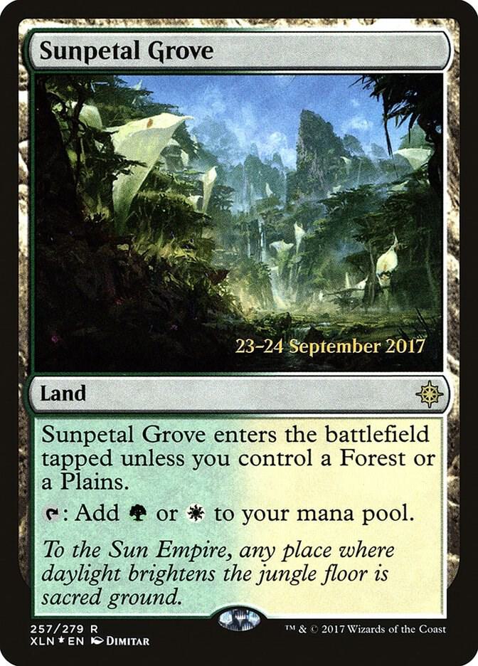 Sunpetal Grove 257 card from Prerelease Cards