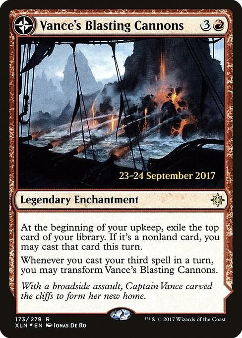 Vance's Blasting Cannons 173 card from Prerelease Cards