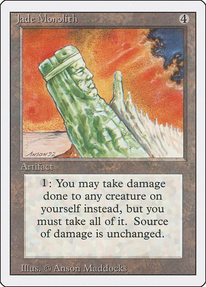 Jade Monolith card from Revised Edition