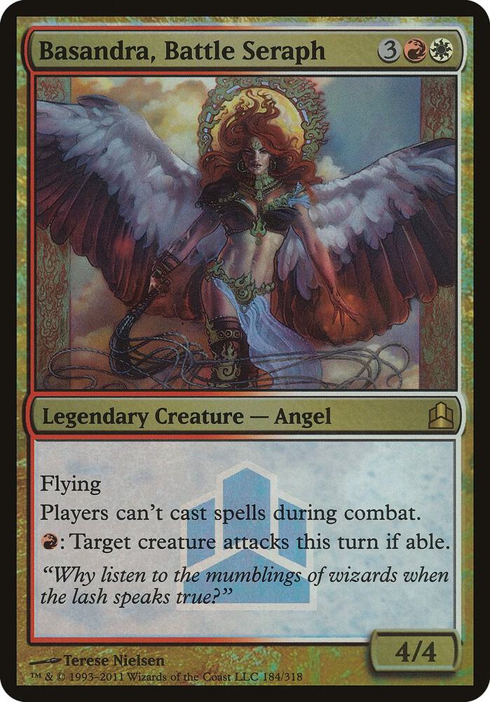 Basandra, Battle Seraph (Commander Launch Promo) 184 card from Oversize Cards
