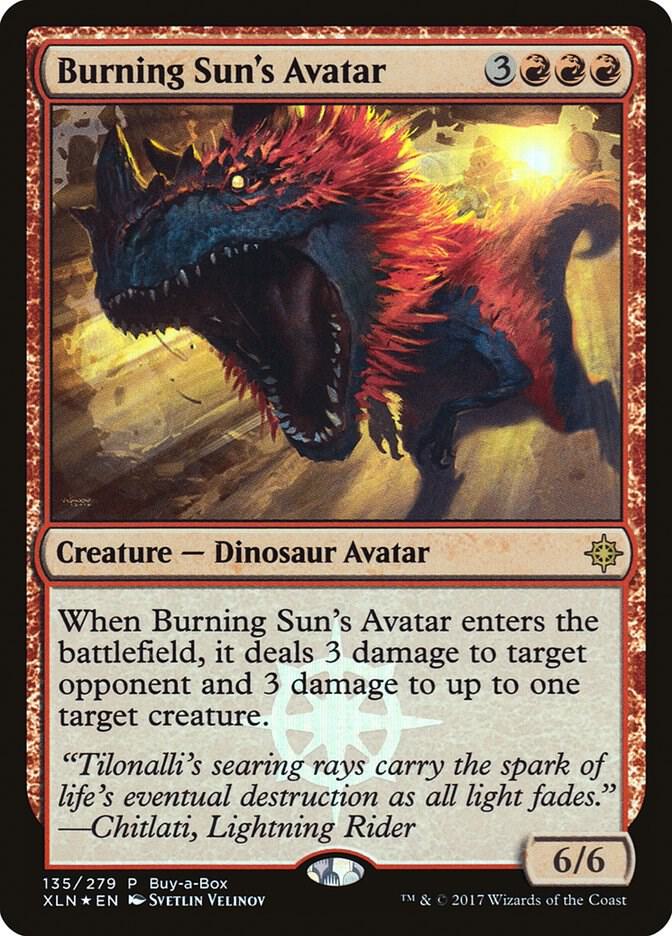 Burning Sun's Avatar 135 card from Buy-A-Box Promos