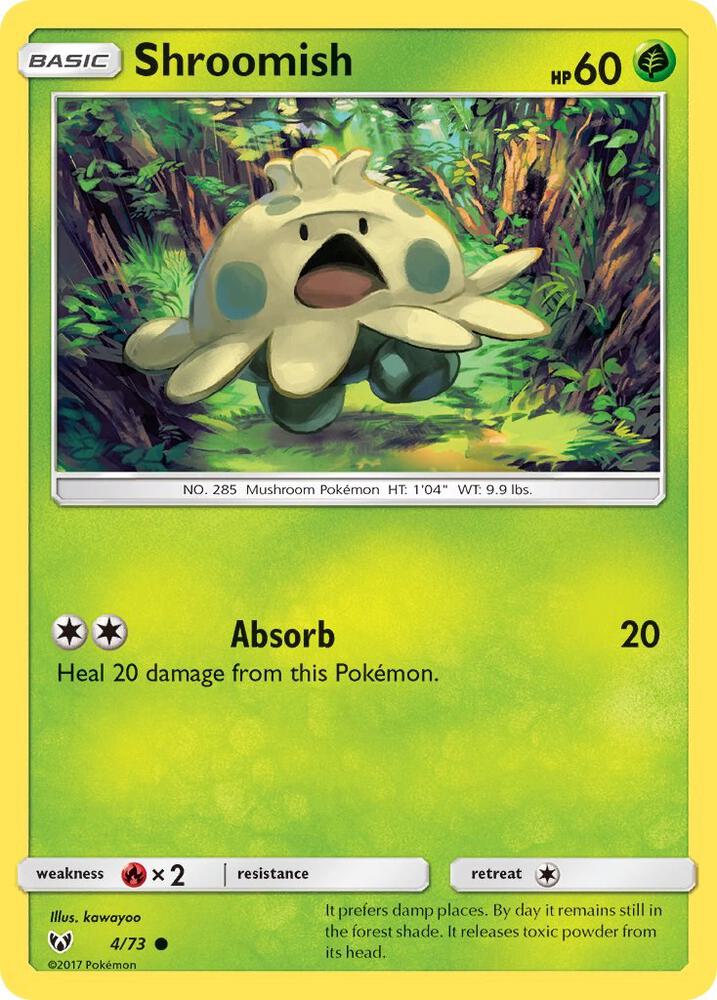 Shroomish 4/73 card from Shining Legends