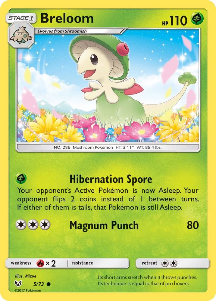 Breloom 5/73 card from Shining Legends