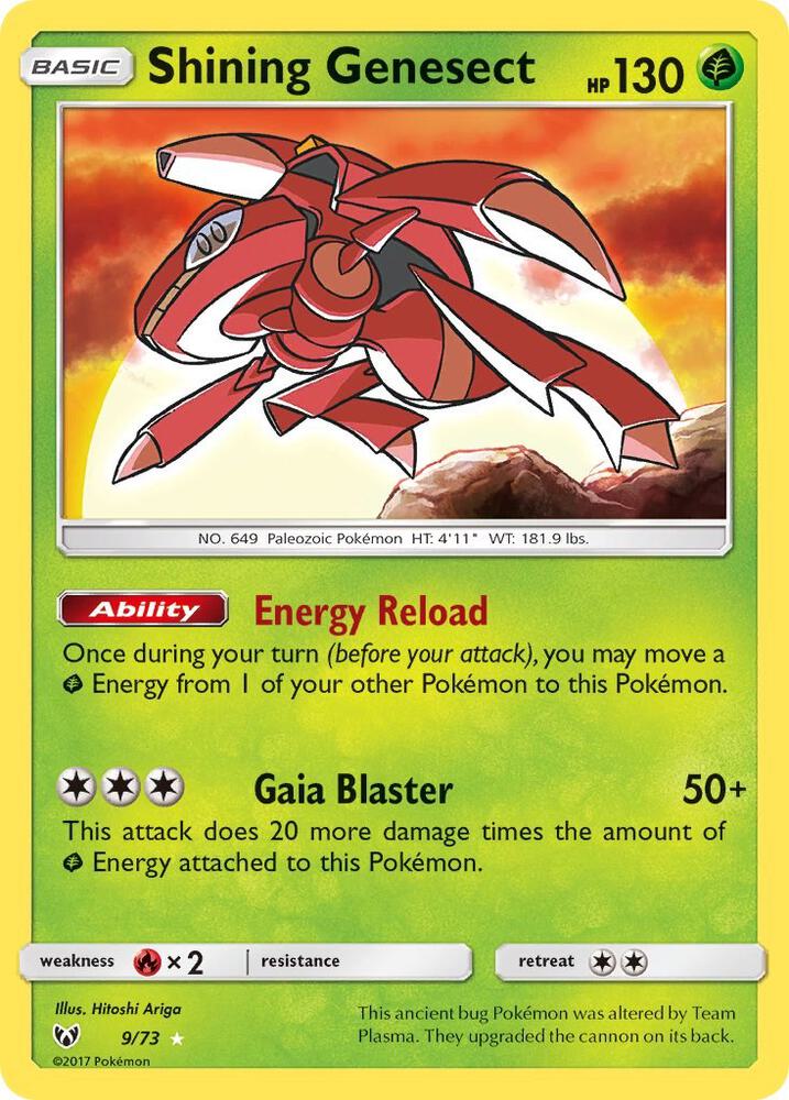 Shining Genesect 9/73 card from Shining Legends